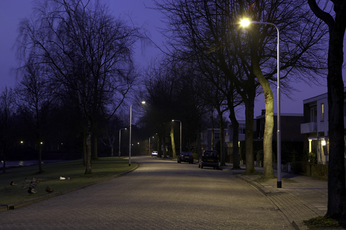 © GWWkosten.nl; Ook bij LED straatverlichting valt veel te besparen.